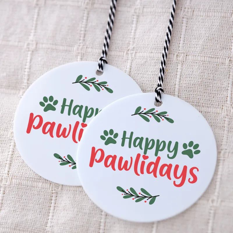 Happy Pawlidays Personalised Pet Ornament