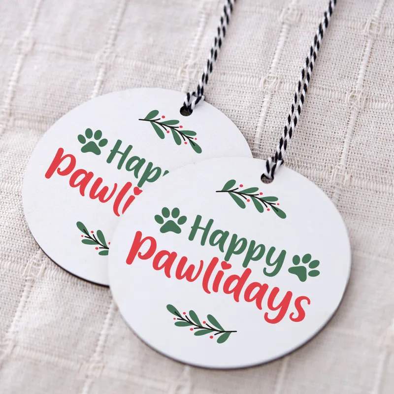 Happy Pawlidays Pet Design Pine Tree Ornament