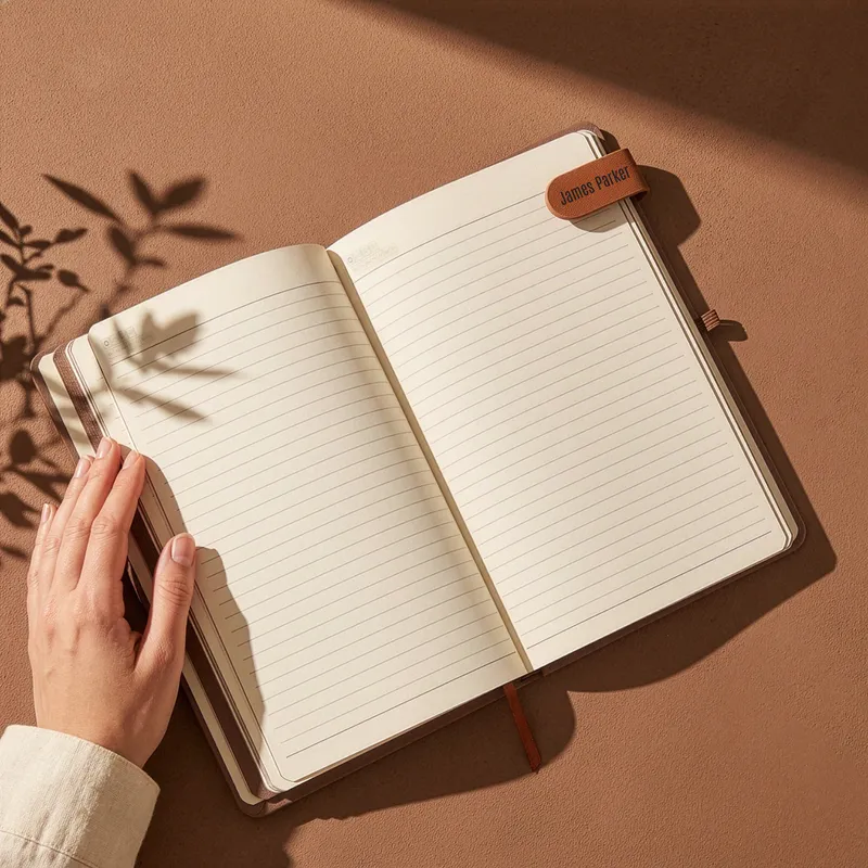 Hard Cover Leather Notebook with Magnetic Lock