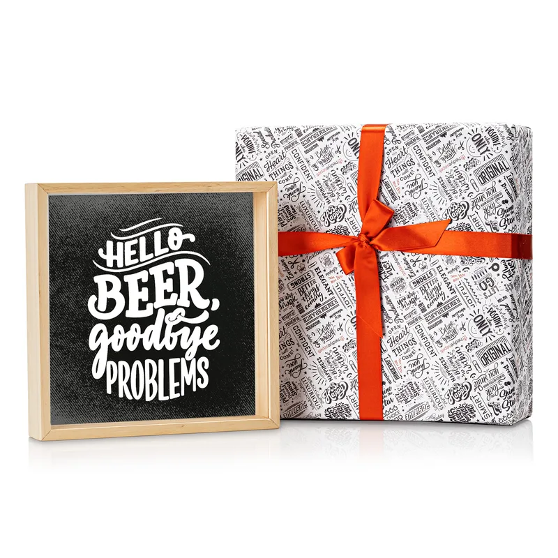 Hello Beer Goodbye Problems Beer Cap Collection Display Box