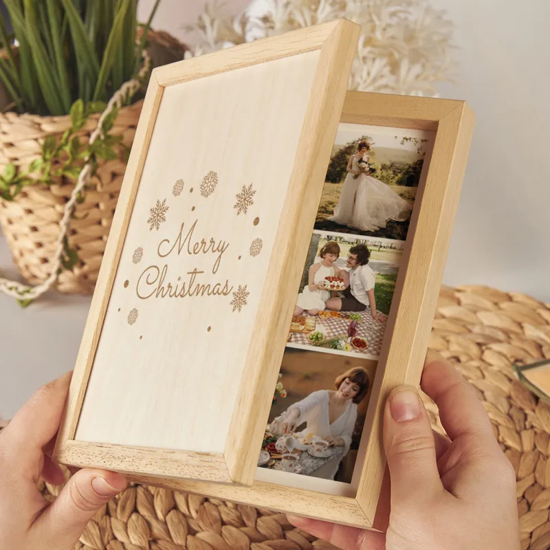 New Year Wooden Photo Frame with Personalised Design