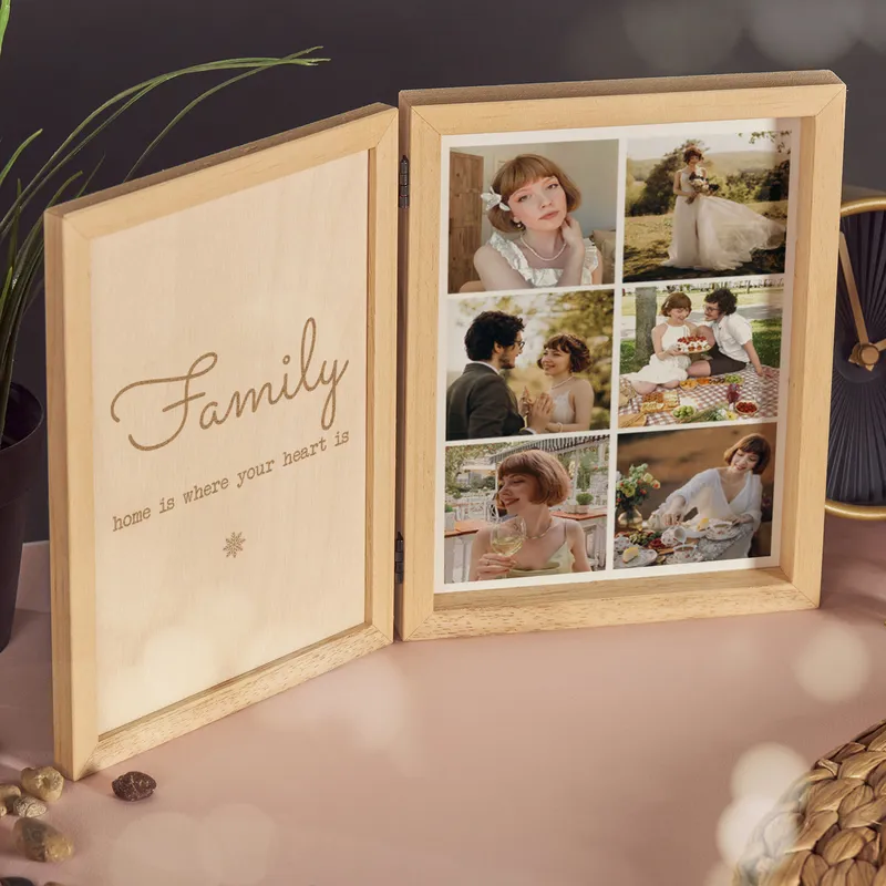 New Year Wooden Photo Frame with Personalised Design