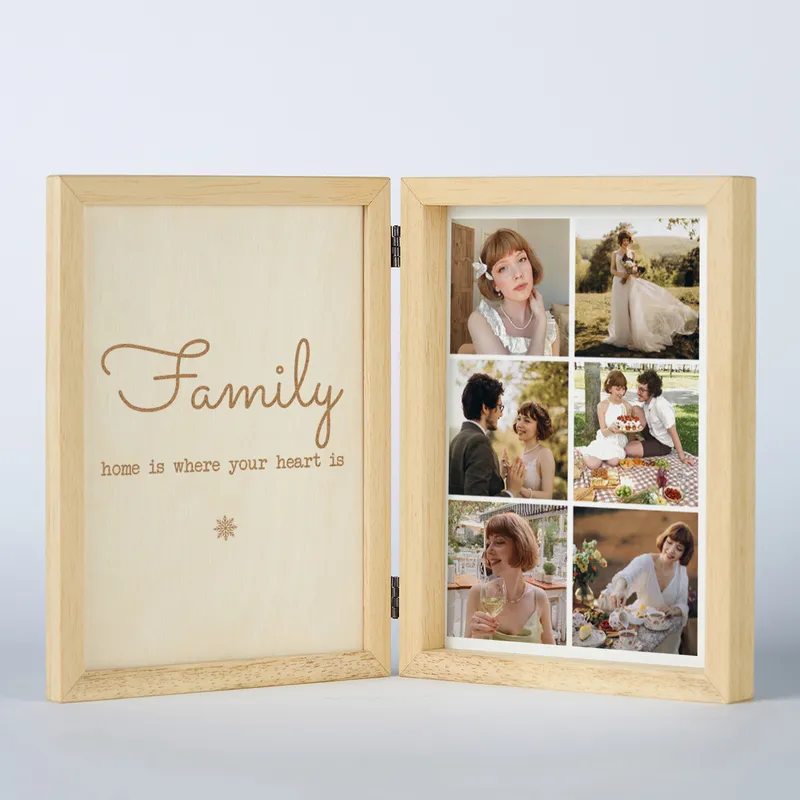 New Year Wooden Photo Frame with Personalised Design
