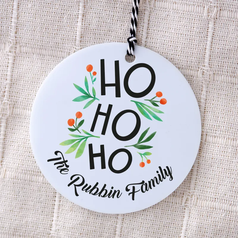 HO HO HO! Personalized Family Christmas Ornament
