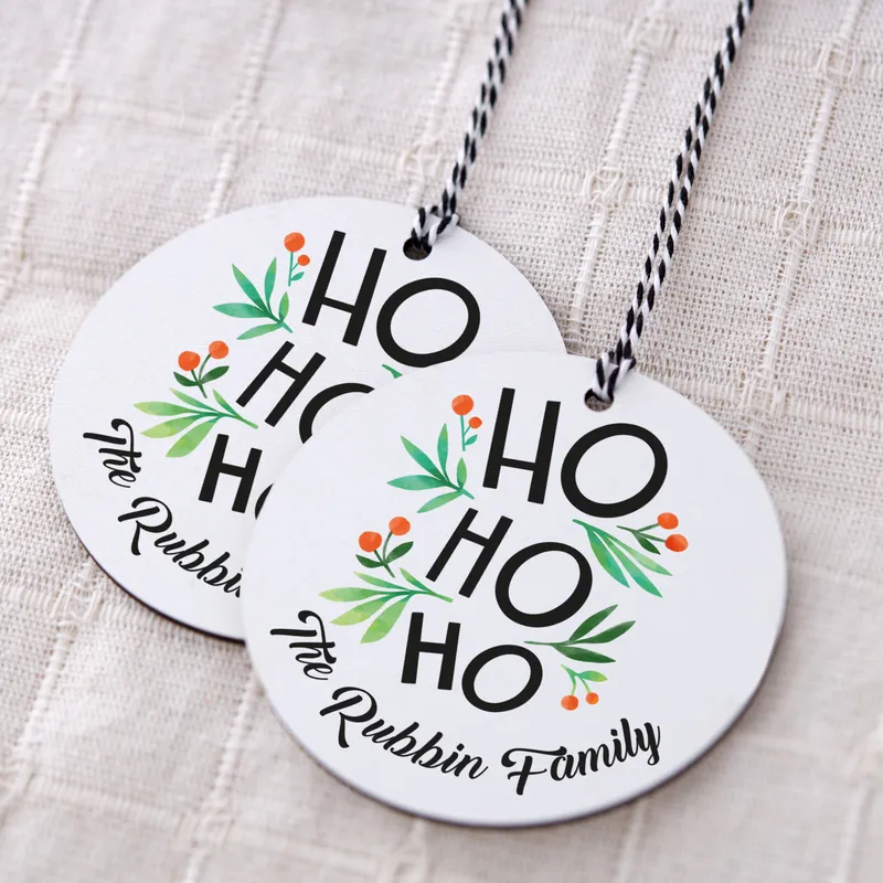 Personalised Family Name MDF Christmas Tree Ornament