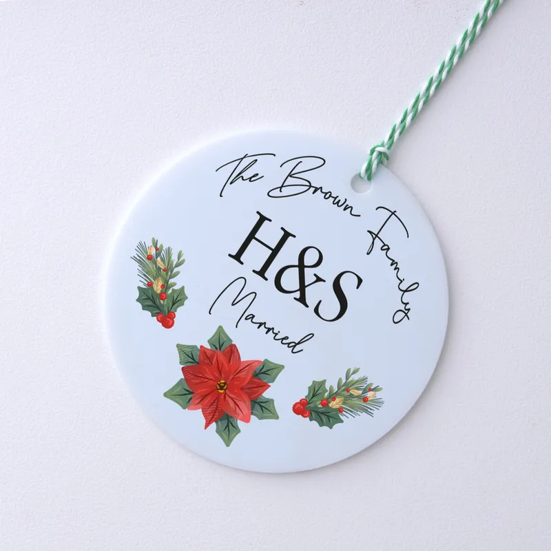 Personalised Family Name Christmas Ornament for Holiday Cheer