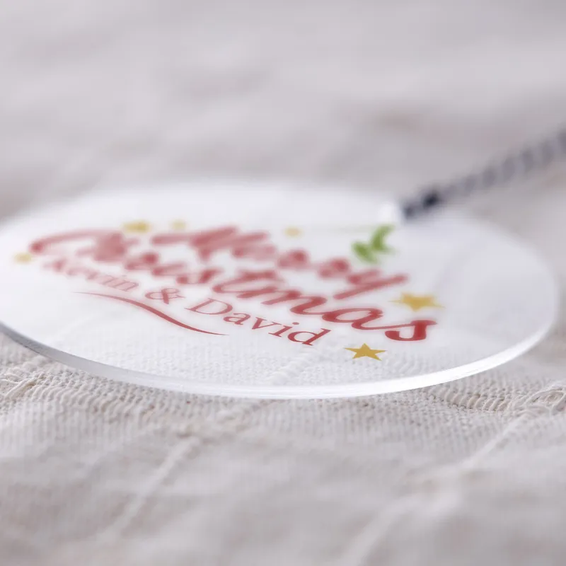 Personalised Acrylic Christmas Ornament for Couples