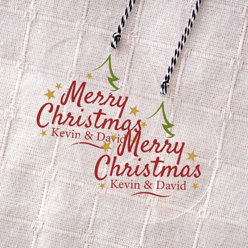Personalised Acrylic Christmas Ornament for Couples