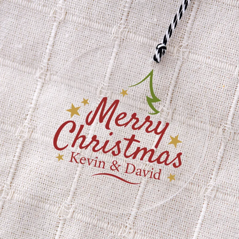 Personalised Acrylic Christmas Ornament for Couples