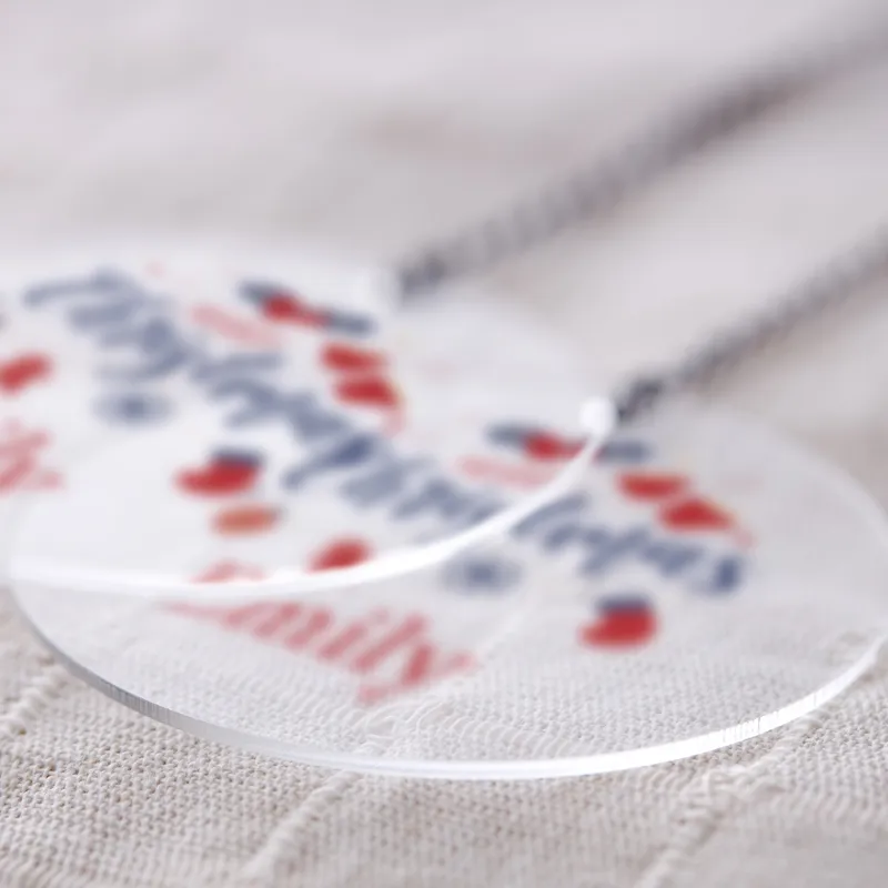 Holiday Keepsake Personalized Ornament - Transparent Acrylic