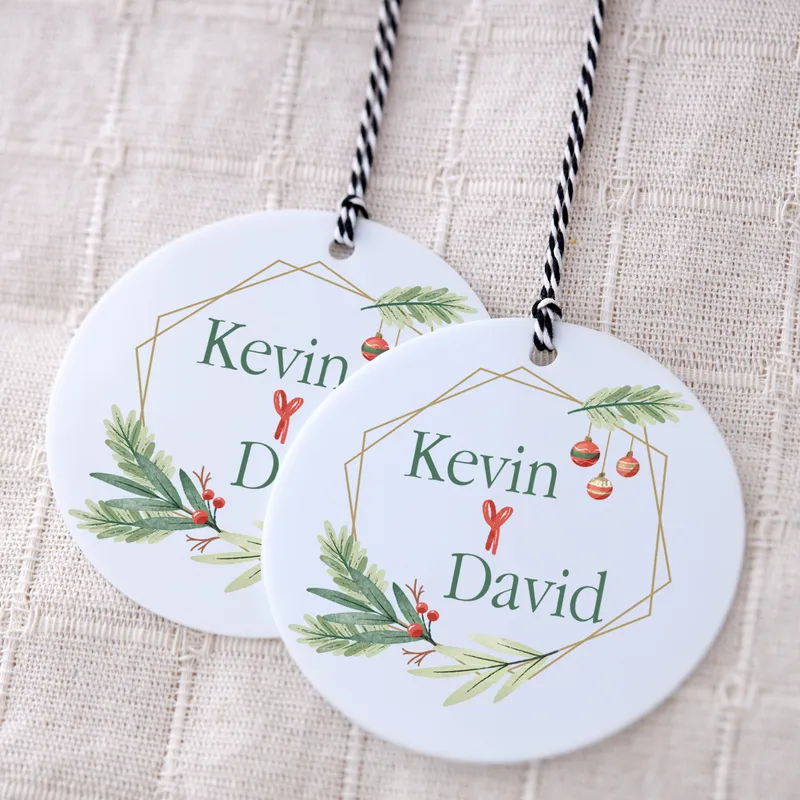 Personalised Christmas Ornament for Couples and Families