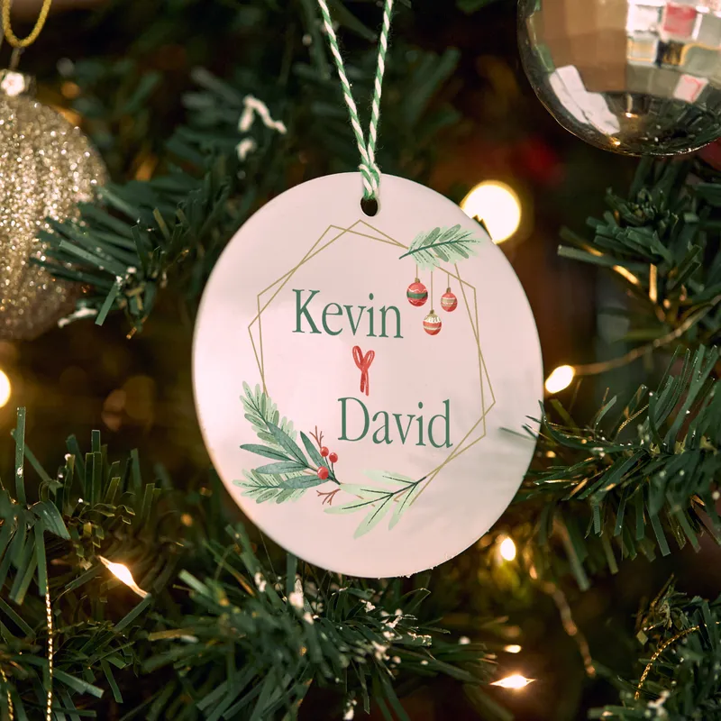 Personalised Christmas Ornament for Couples and Families