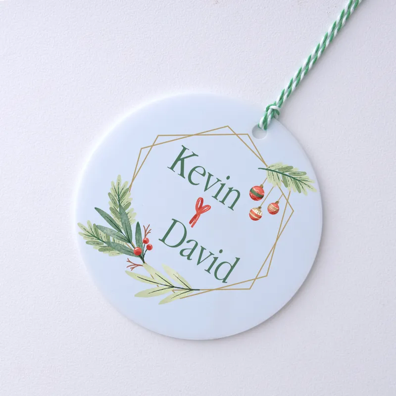 Personalised Christmas Ornament for Couples and Families