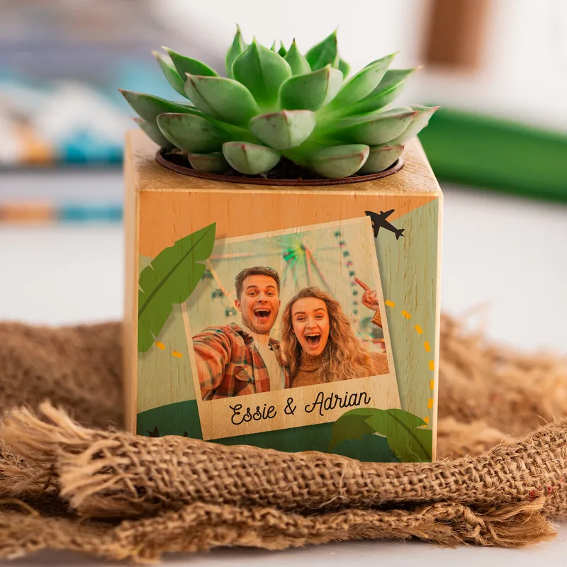 Personalised Photo Succulent Planter Keepsake for Home Decor
