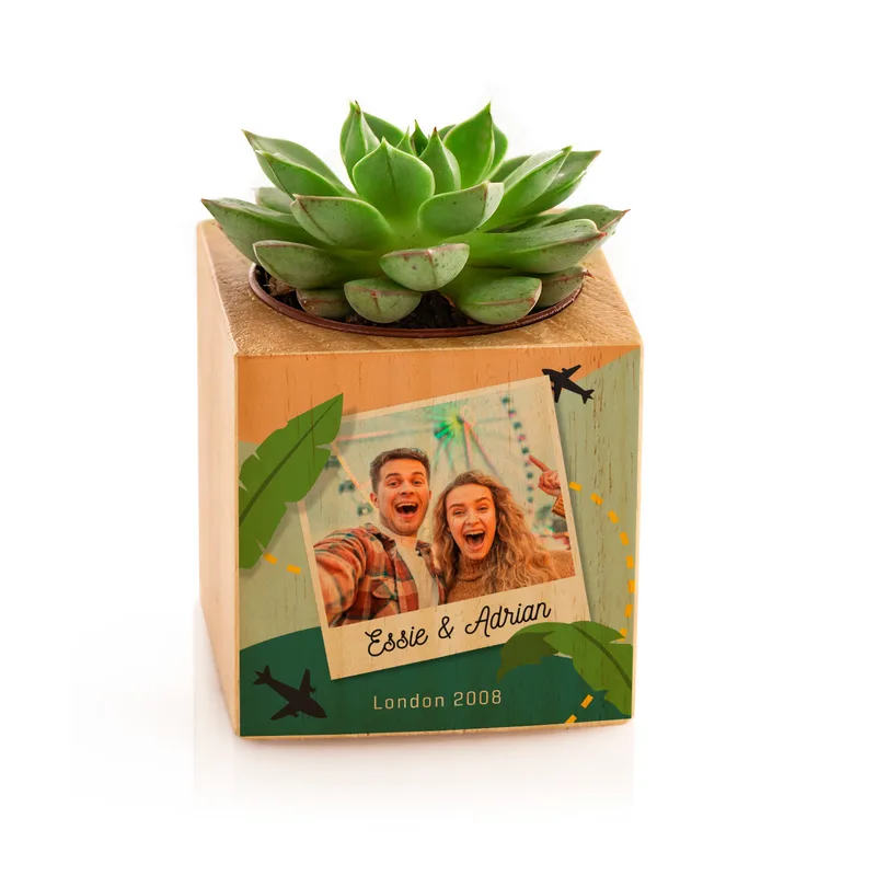 Personalised Photo Succulent Planter Keepsake for Home Decor