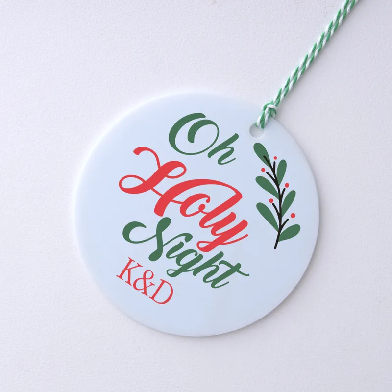 Personalised Holy Night Christmas Ornament for Home Décor