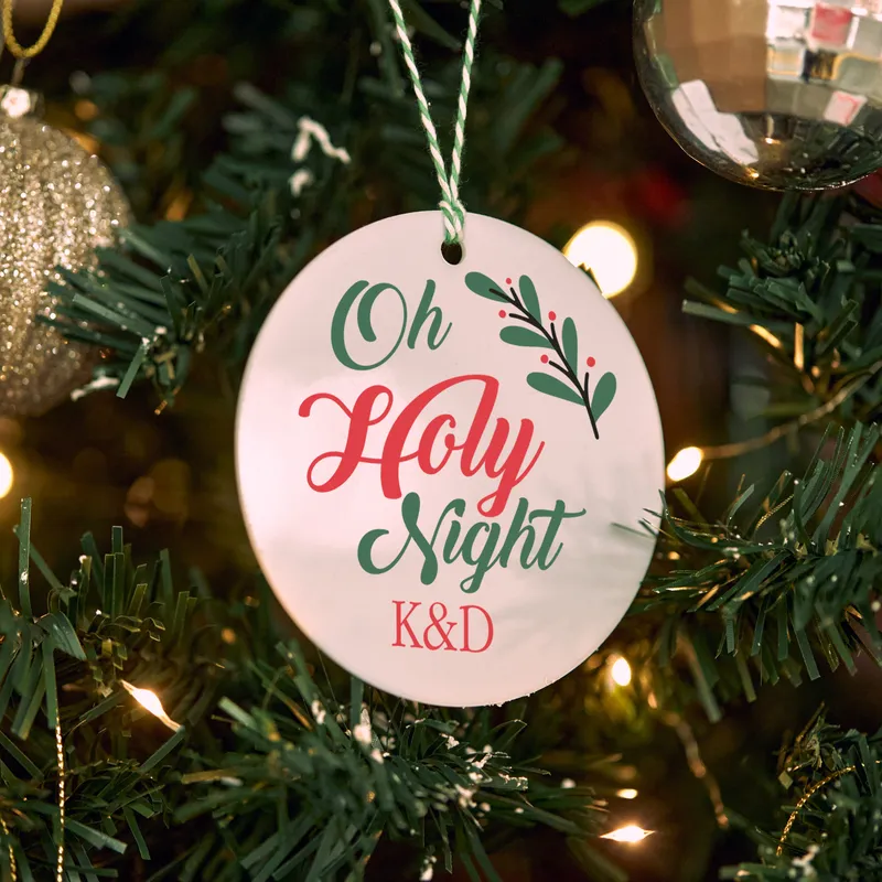 Personalised Holy Night Christmas Ornament for Home Décor