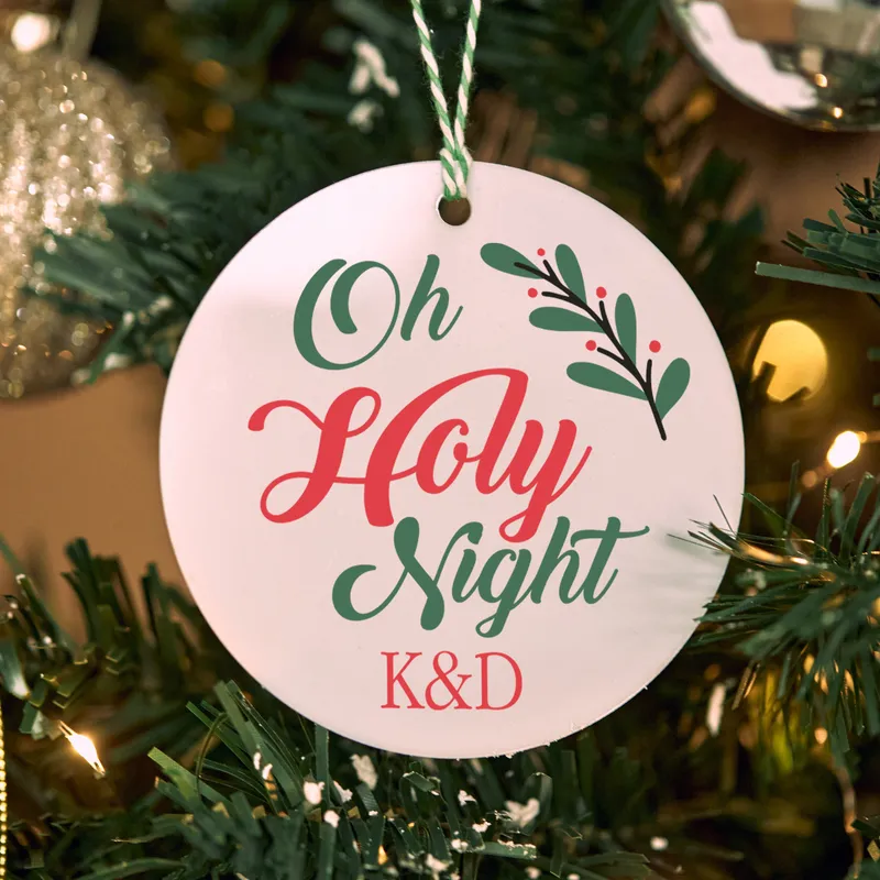 Personalised Holy Night Christmas Ornament for Home Décor