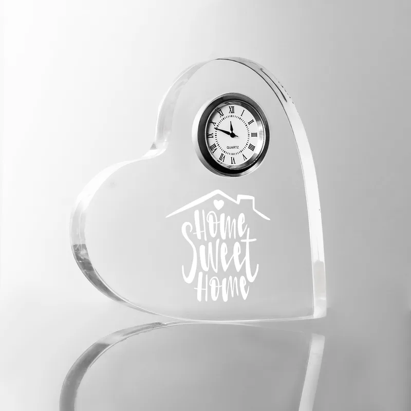 Personalised Heart Clock Home Gift for Couples and Friends