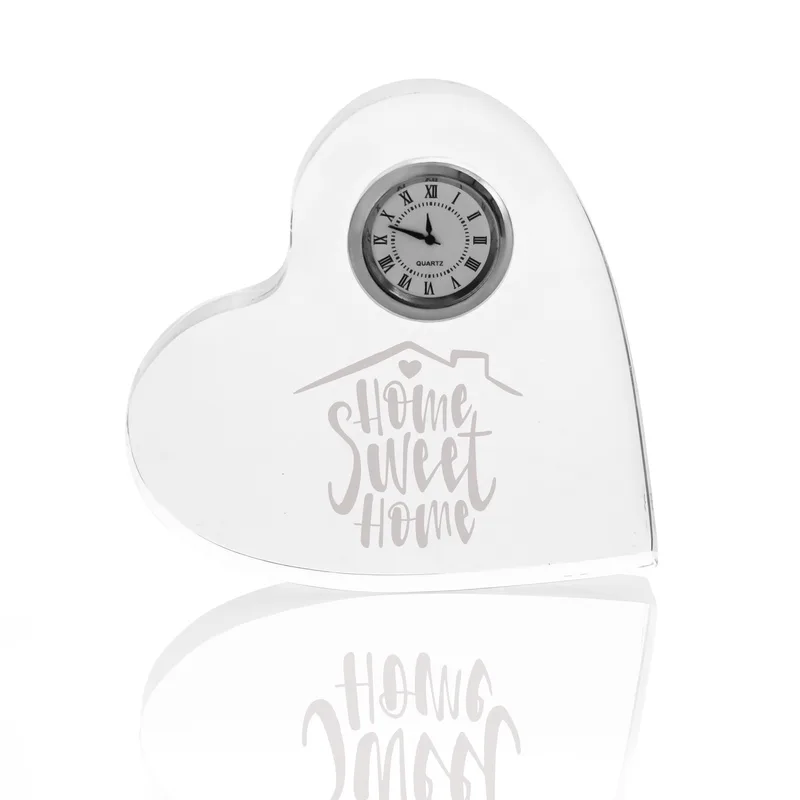 Personalised Heart Clock Home Gift for Couples and Friends