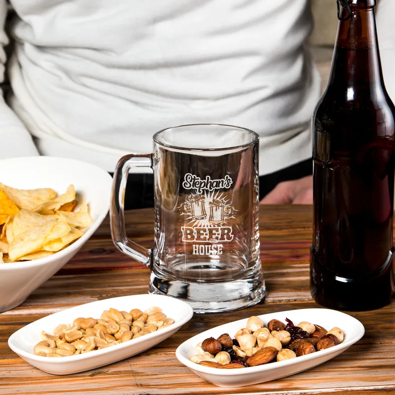 Personalised Engraved Beer Mug for Home Bar