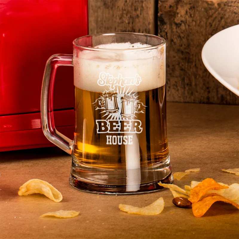 Personalised Engraved Beer Mug for Home Bar