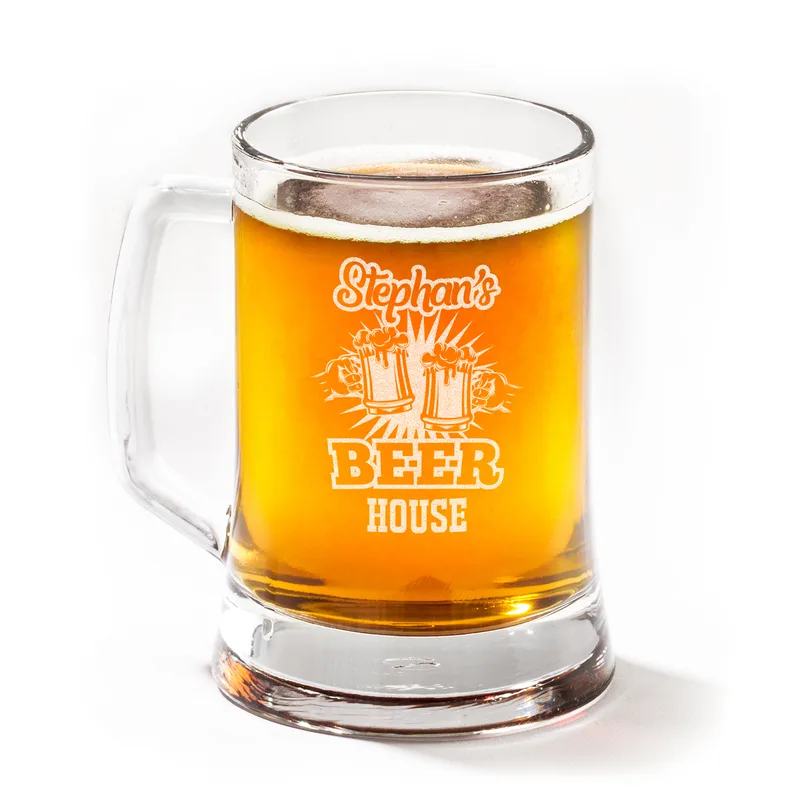 Personalised Engraved Beer Mug for Home Bar
