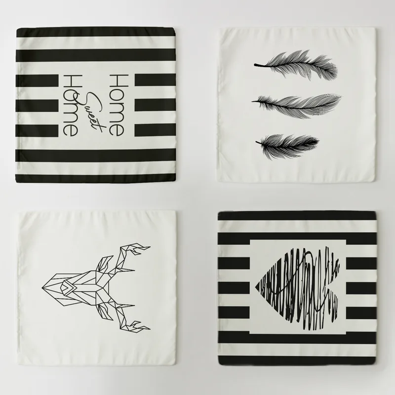 Home Sweet Home Design Pillowcase Set 4 pcs