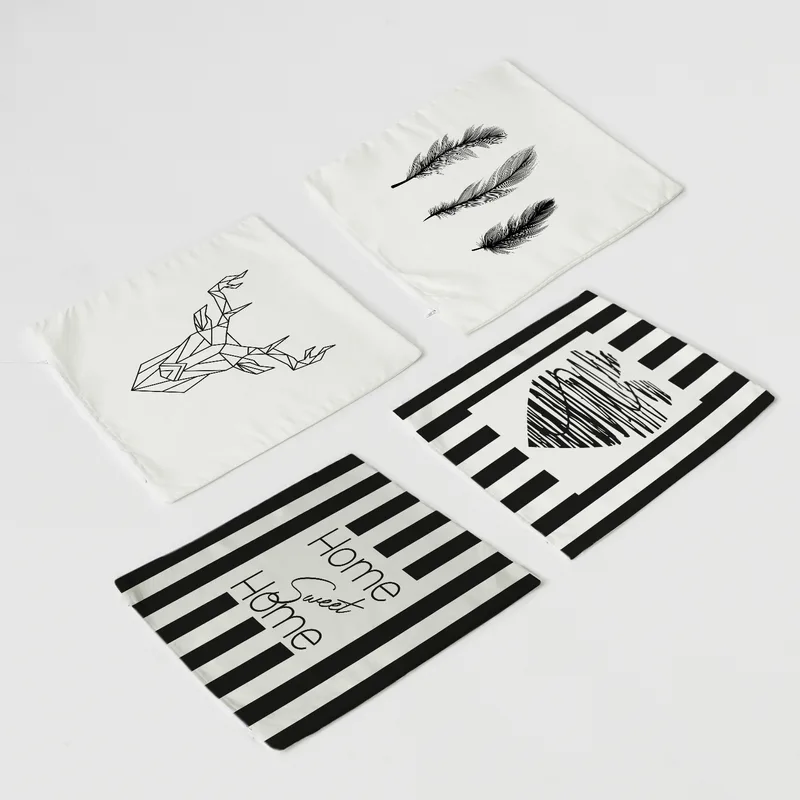 Home Sweet Home Design Pillowcase Set 4 pcs