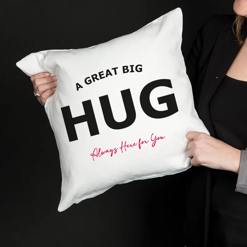 Hug Printed Cushion Gift for Her or Him