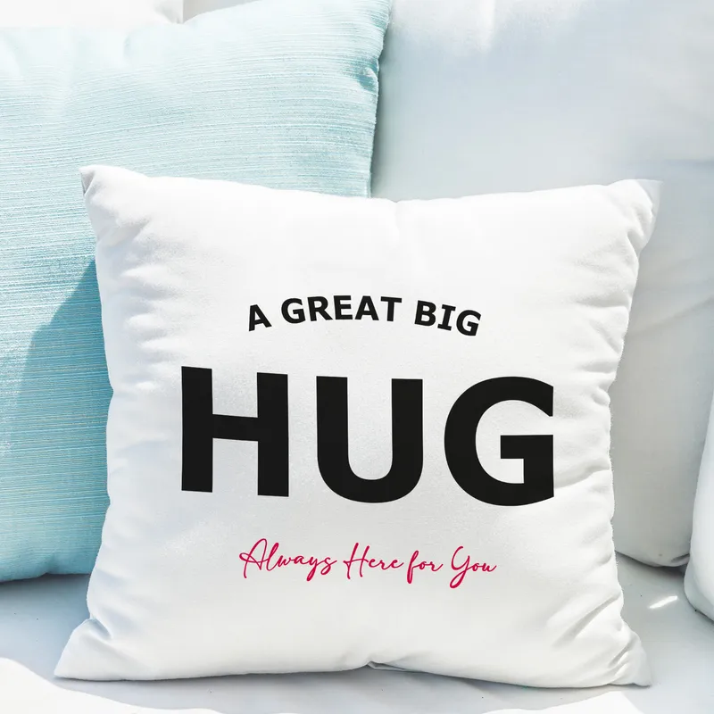 Hug Printed Cushion Gift for Her or Him