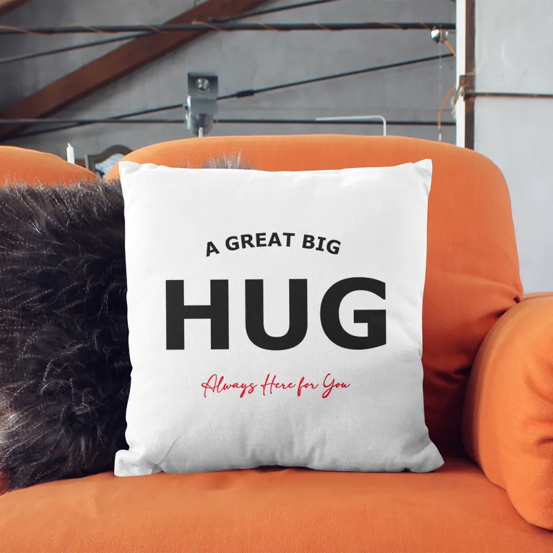 Hug Printed Cushion Gift for Her or Him