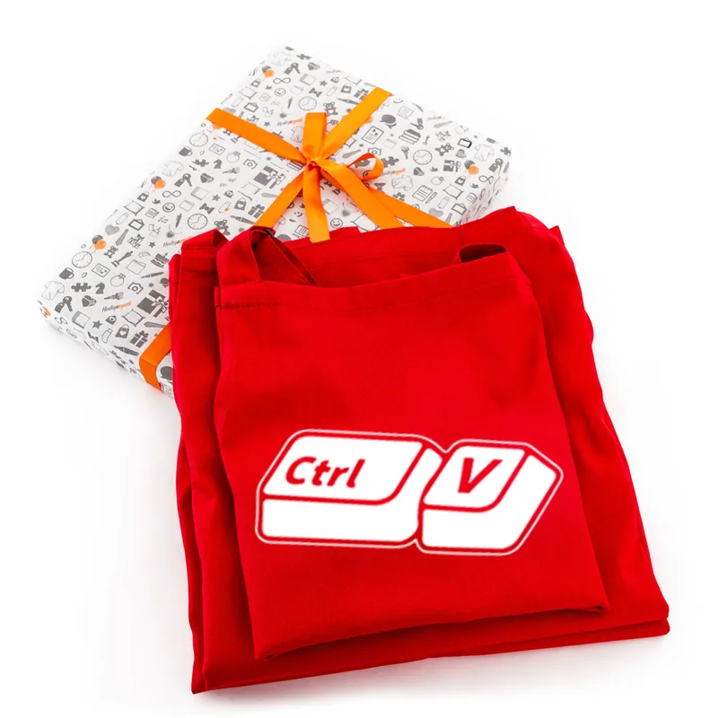 Humorous Father and Child 2 Pcs Kitchen Apron with Copy of Father's Design