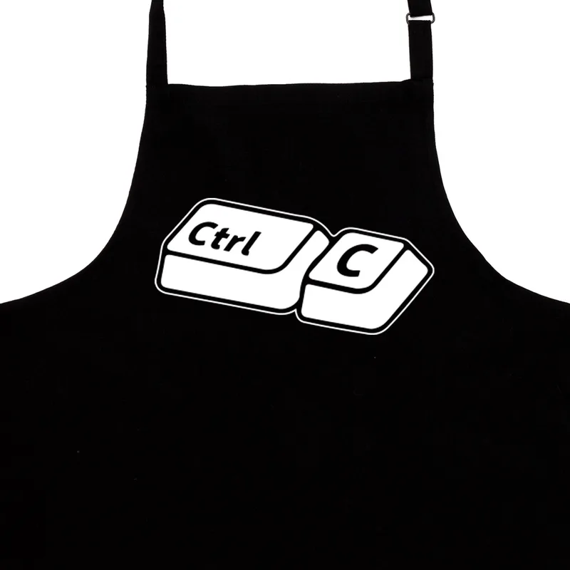 Humorous Father and Child 2 Pcs Kitchen Apron with Copy of Father's Design