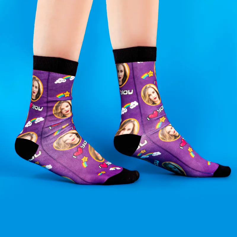 Personalised Photo Socks for Couples – Romantic Gift Set