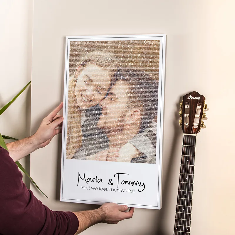 I Love You in 100 Languages Personalized Canvas Photo