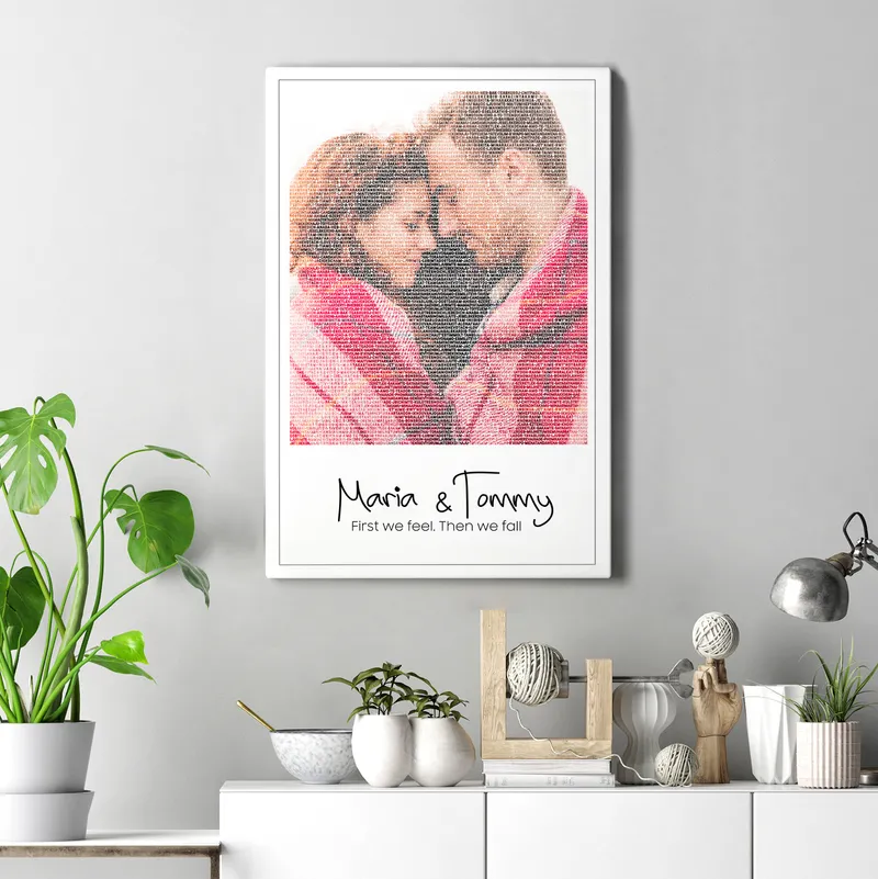 I Love You in 100 Languages Personalized Canvas Photo