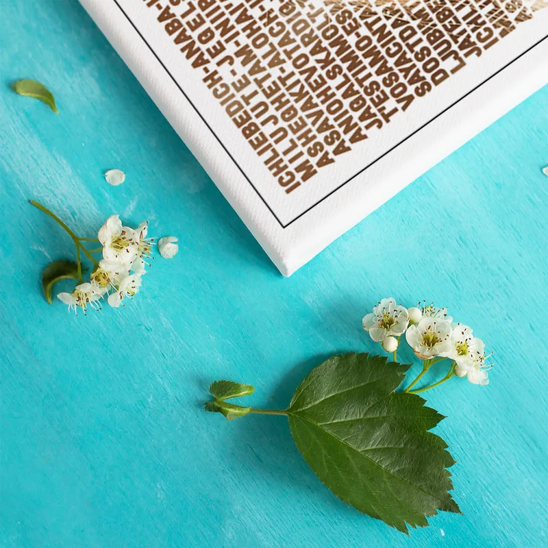 I Love You in 100 Languages Photo Printed Canvas Print 11.75 x 15.75 inches