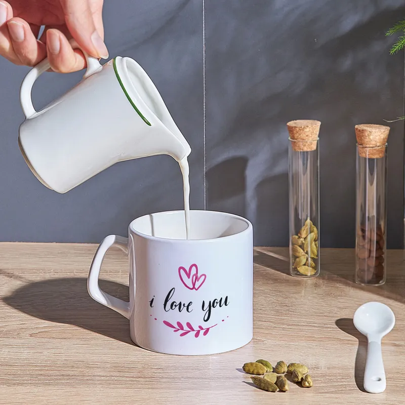 I Love You Printed Coffee Glass
