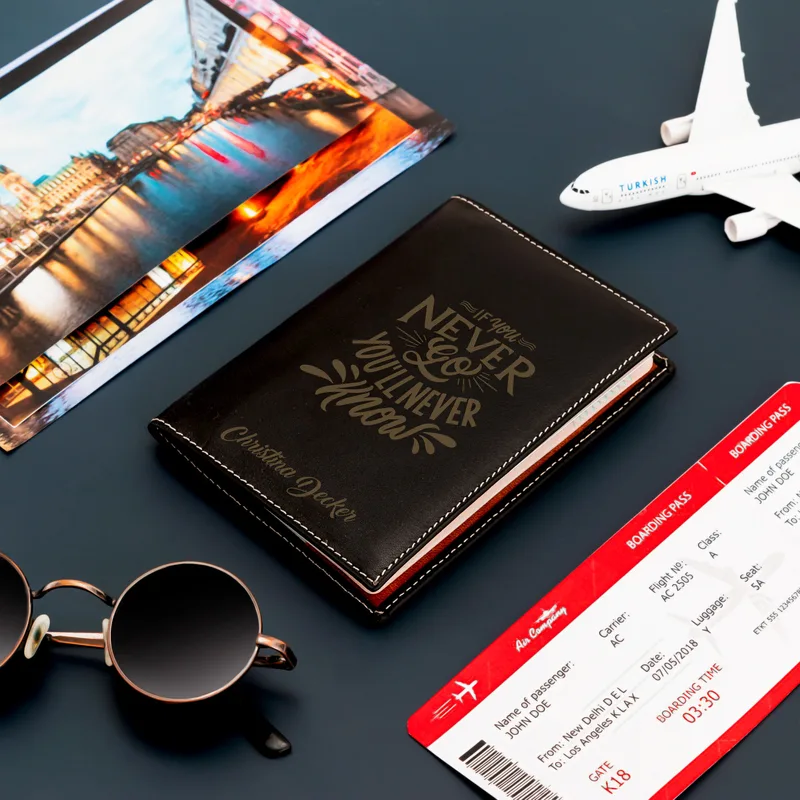 If You Never Go You'll Never Know Motivational Passport Cover