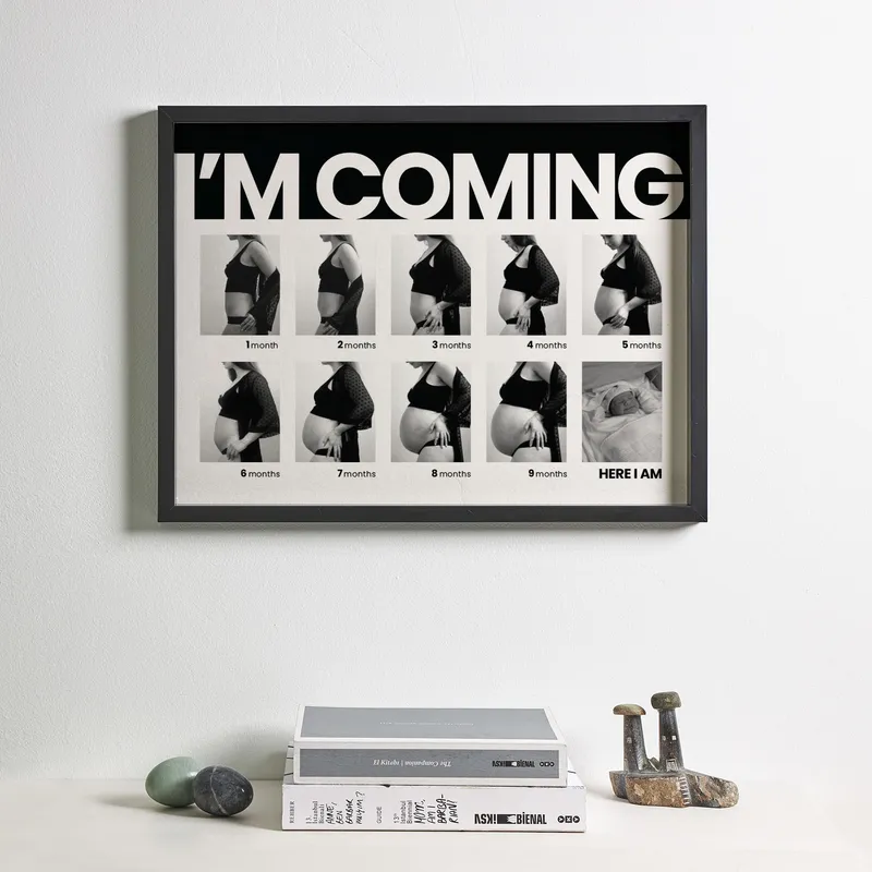 Personalised Pregnancy Journey Photo Frame for Baby Shower Gifts