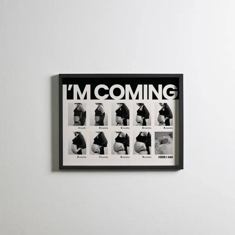 Personalised Pregnancy Journey Photo Frame for Baby Shower Gifts