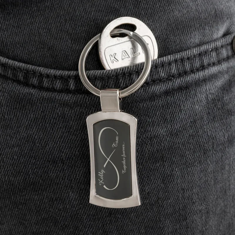 Infinity Designed Personalized Key Chain Gift for Couples
