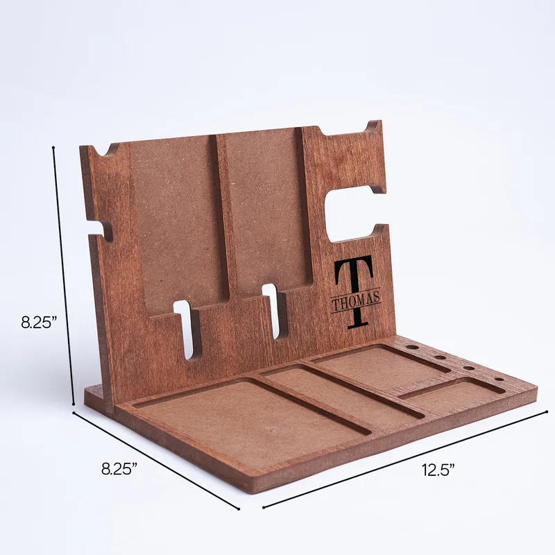 Initial Monogram Personalized Desktop Organizer