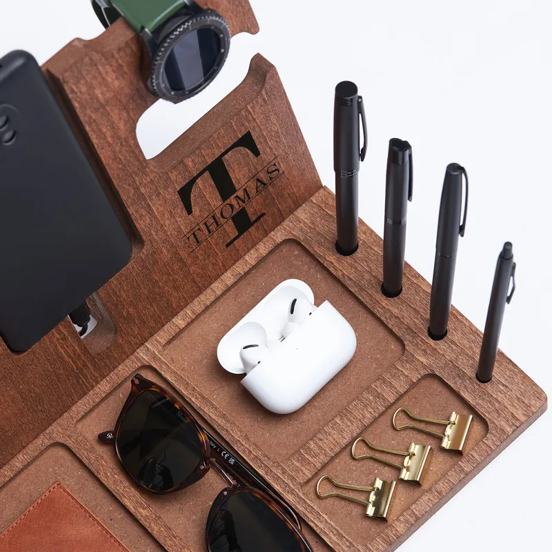 Initial Monogram Personalized Desktop Organizer