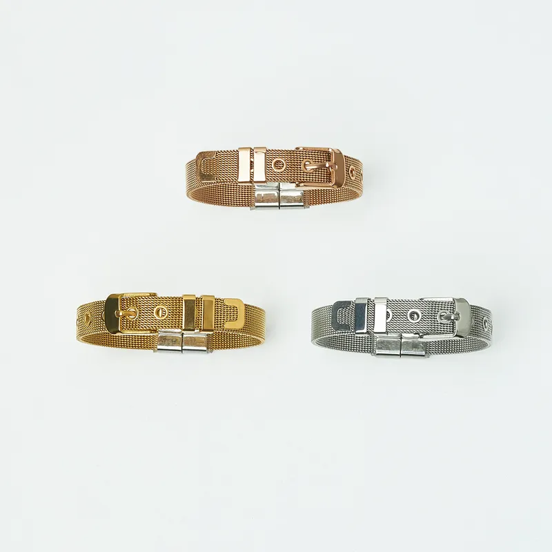 Personalised Initial Steel Mesh Bracelet for Her