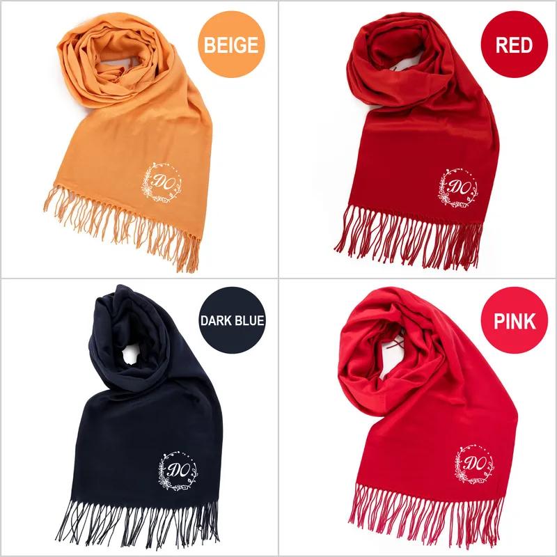 Initial Printed Nubbly Shawl