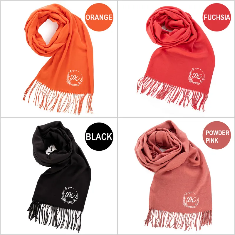 Initial Printed Nubbly Shawl