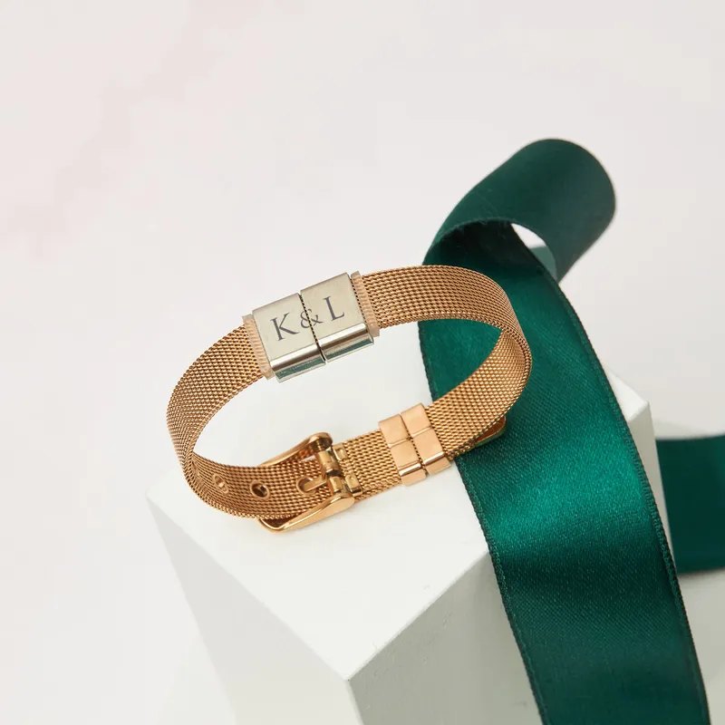 Personalised Initial Mesh Bracelet for Her