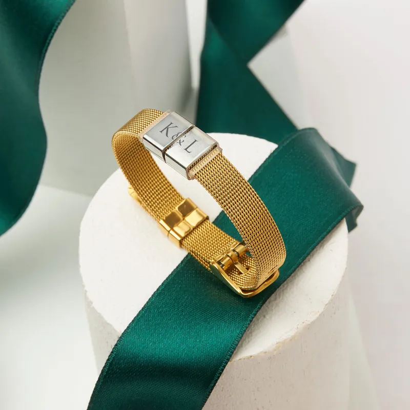 Personalised Initial Mesh Bracelet for Her